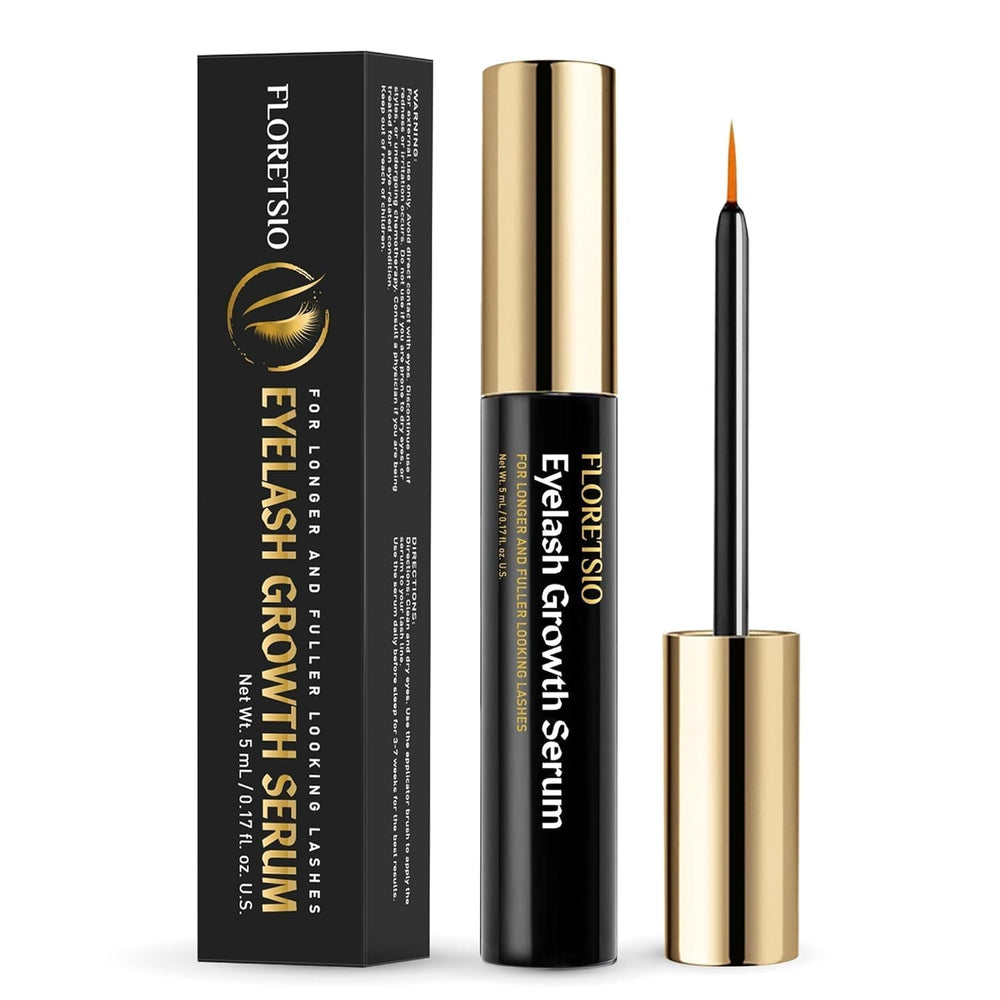 Floretsio premium lash serum bottle showcases gentle natural lash nourishment.
