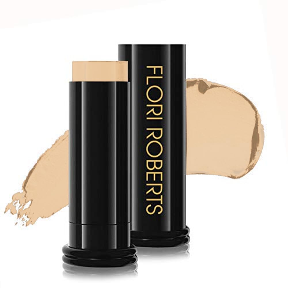 Flori Roberts Base Strokes Foundation Stick displays eight shades for precise shade matching