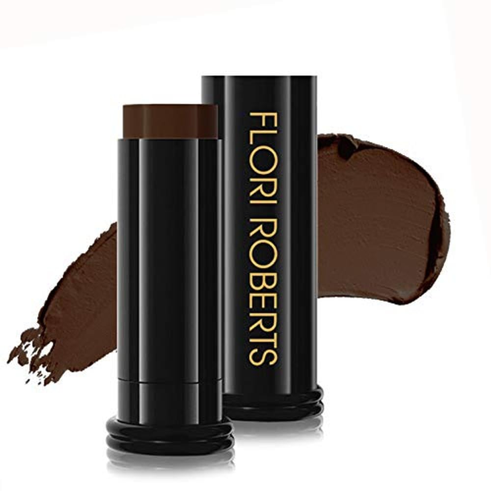 Flori Roberts Base Strokes Crème Foundation Stick applies evenly for a natural look.