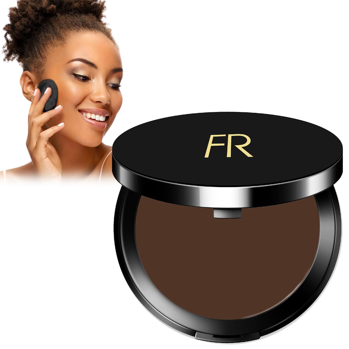 Flori Roberts Cream-To-Powder Foundation bottle for all-day coverage.