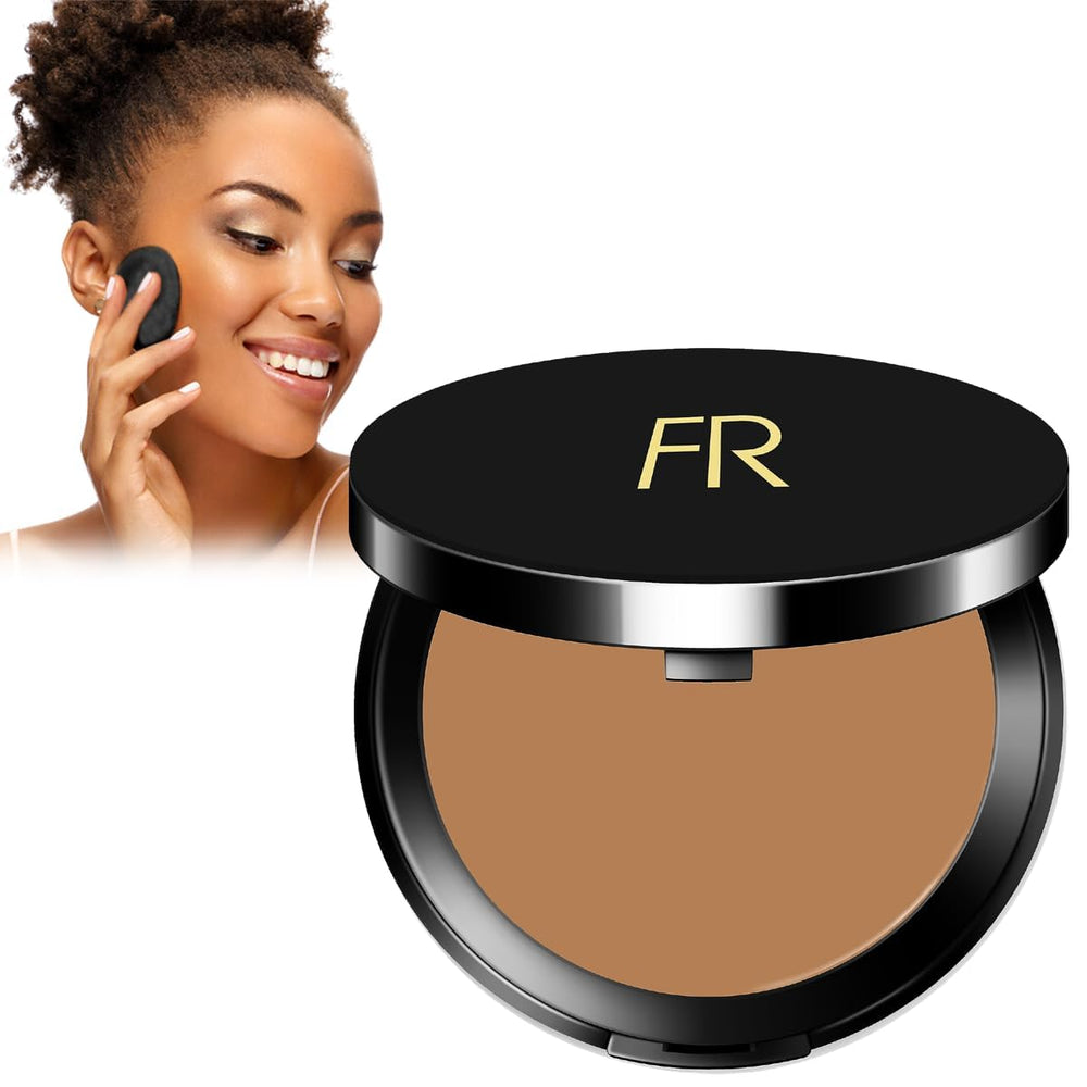 Flori Roberts Cream To Powder Foundation compact closeup with matte finish