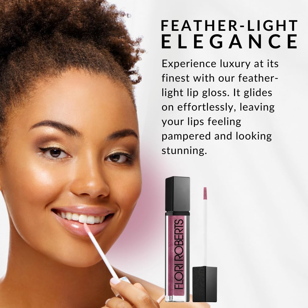 Flori Roberts color palette for Mineral Base Lip Shine across four shades