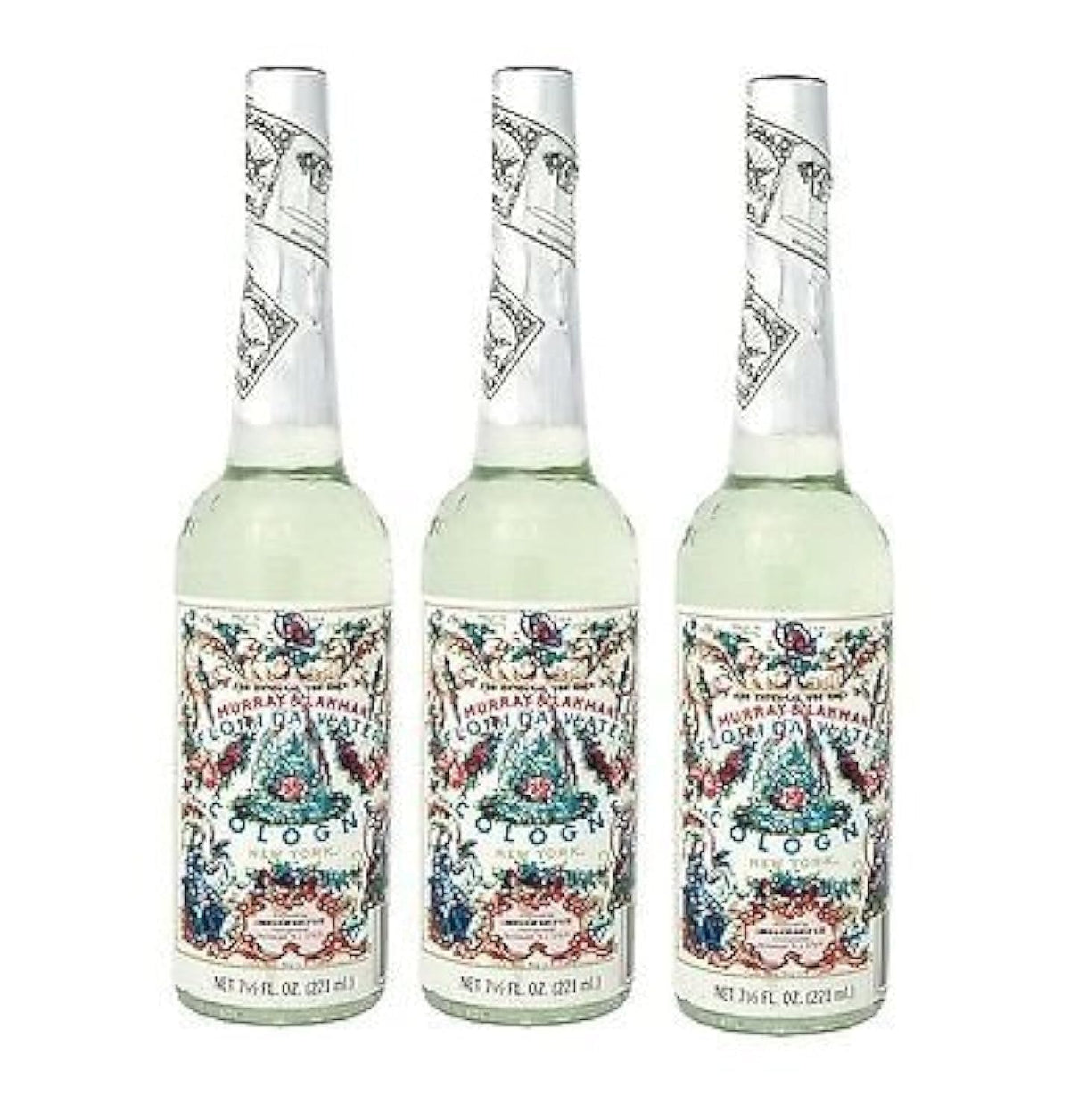 Florida Water Cologne 7.5oz, three plastic bottles, ready for gifting and travel