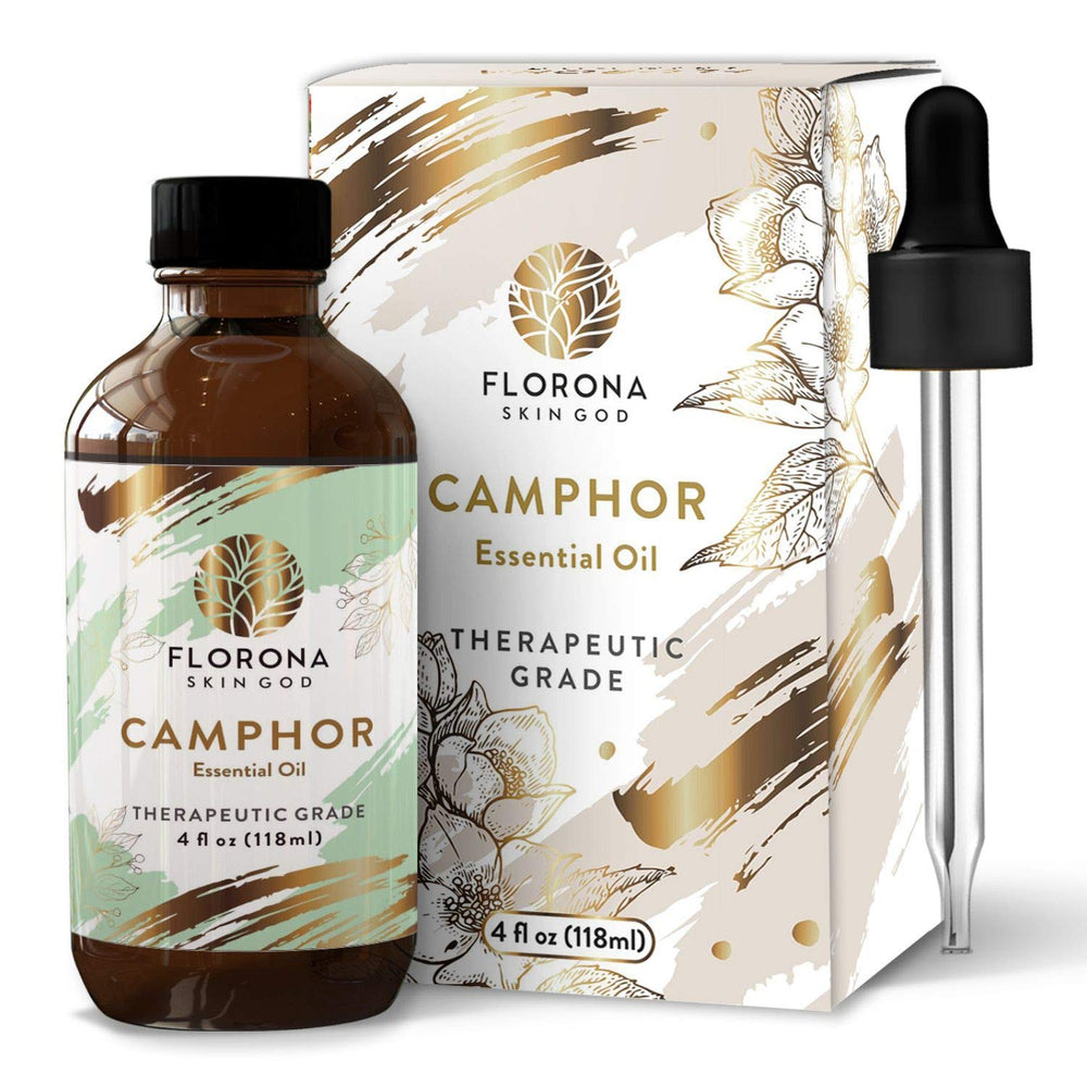 Florona Camphor Oil on skin demonstrates cooling, refreshing topical use for daily routines.
