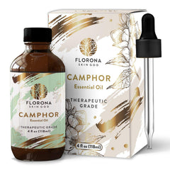 Florona Camphor Oil on skin demonstrates cooling, refreshing topical use for daily routines.