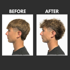 Flow Bros Sea Salt Spray texture on hair, highlighting natural volume and movement.