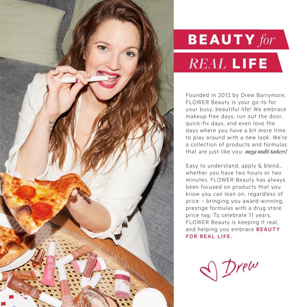 FLOWER Beauty cruelty-free brand story highlighting color and finish.