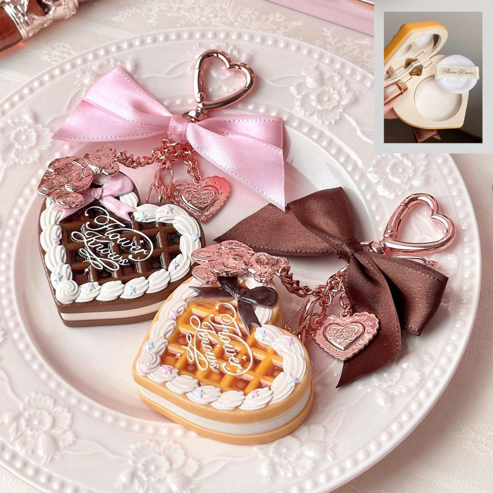Flower Knows Chocolate Blush Brush for precise application.