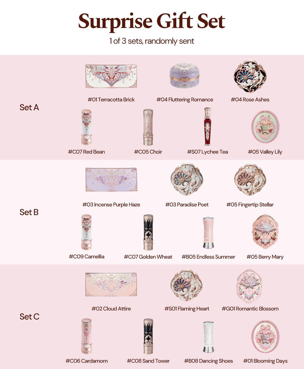 Flower Knows random full-size makeup treasures to discover in one box.