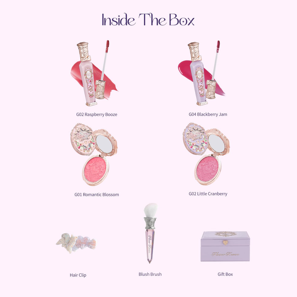 Flower Knows seven-piece makeup kit with mirror for on-the-go touchups