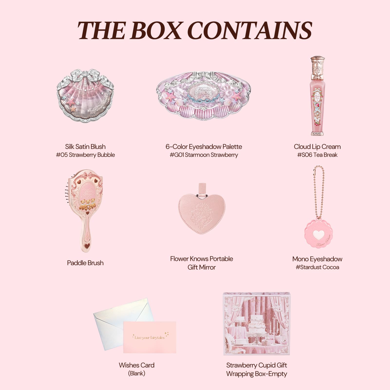 Flower Knows Silk Satin Blush in Bear Biscuit adds natural warmth.