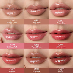 Close-up of Sweetie Bear Lip Jelly texture showing lightweight, moisturizing feel.