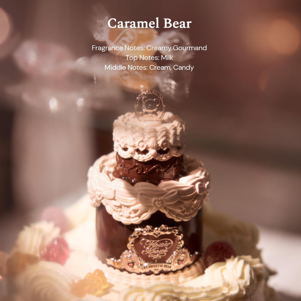 Flower Knows Sweetie Bear double-layer bottle highlights patisserie-inspired elegance.