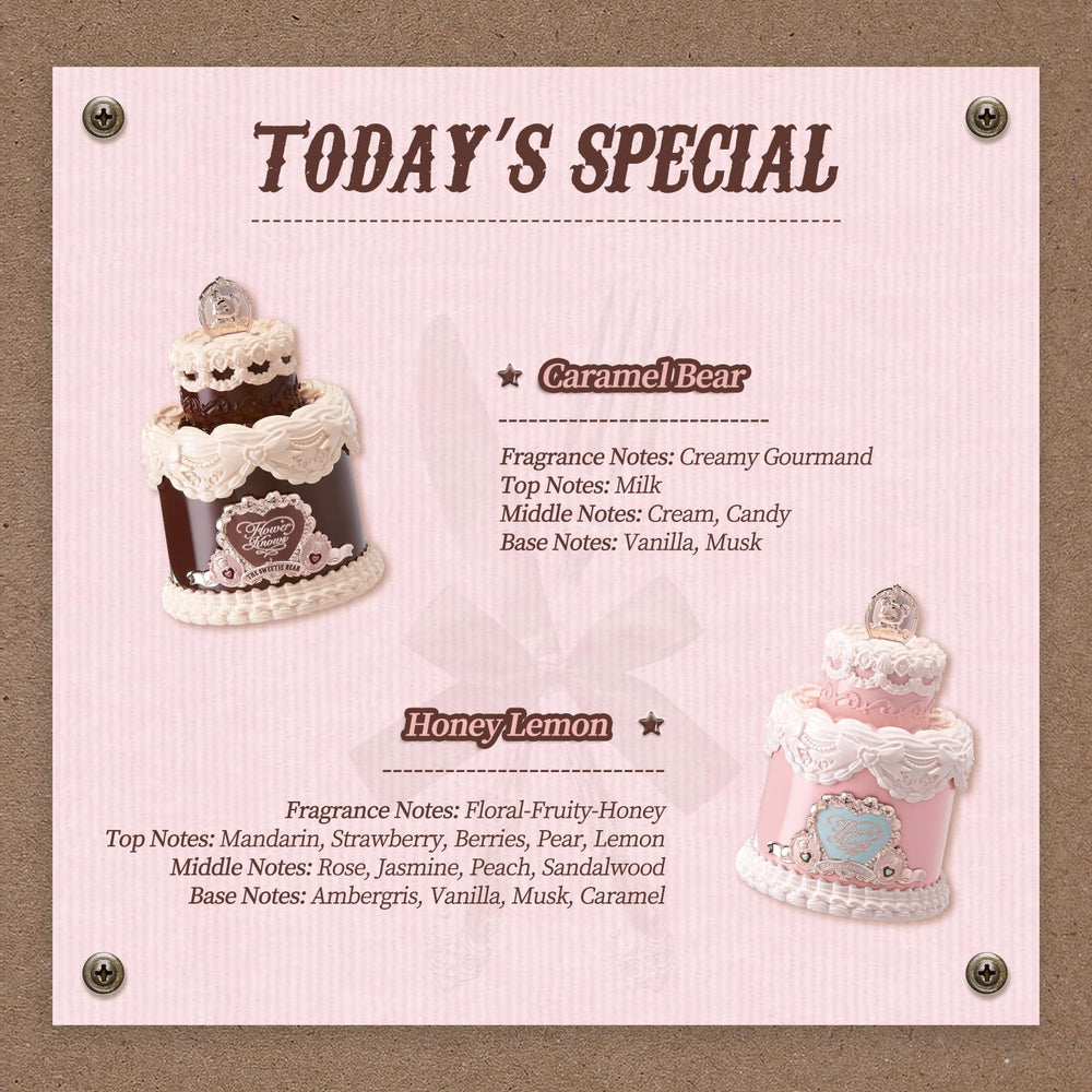 Flower Knows Sweetie Bear gift set imagery conveys a thoughtful present