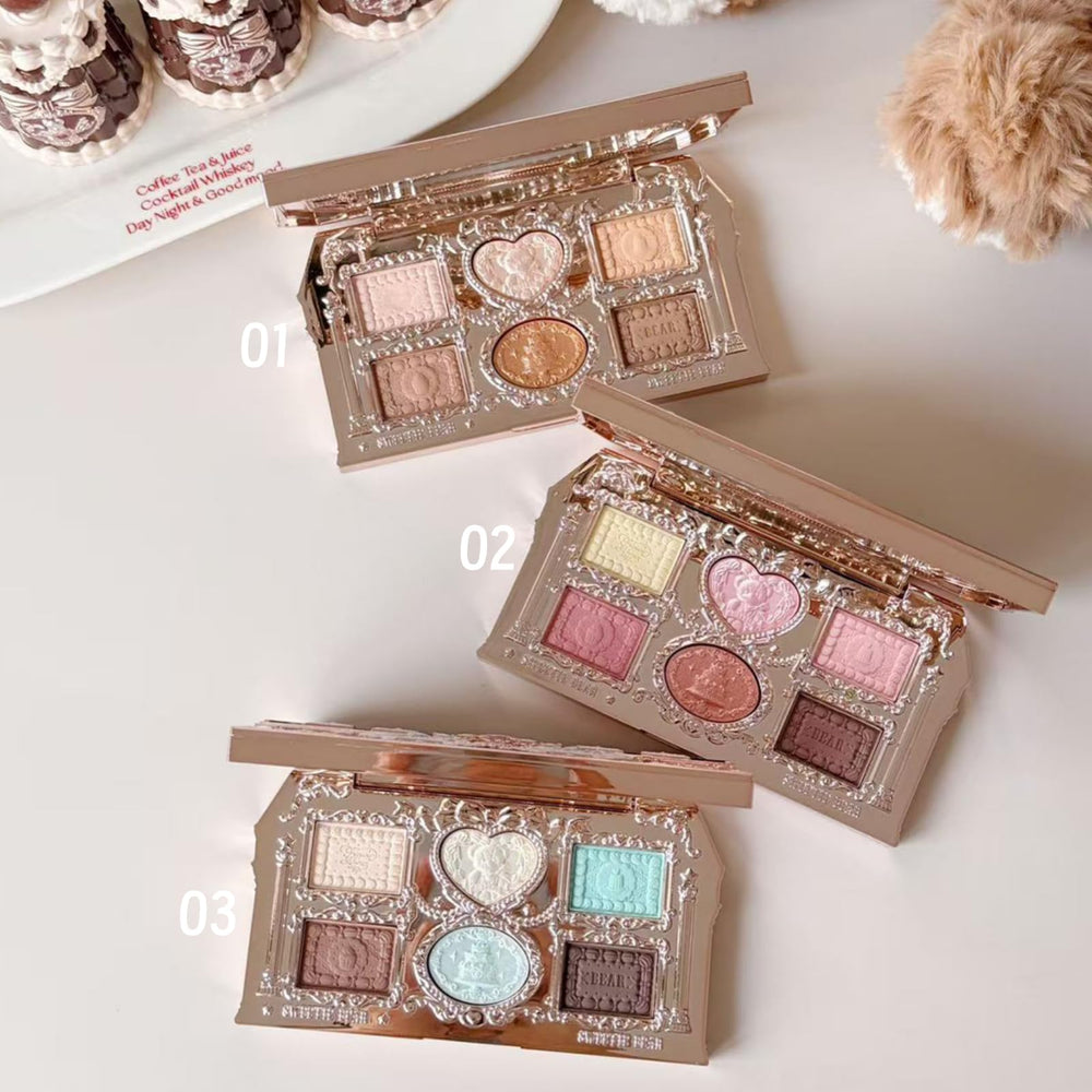 Flower Knows Sweetie Bear palette shades blend for buildable, day-to-night looks.