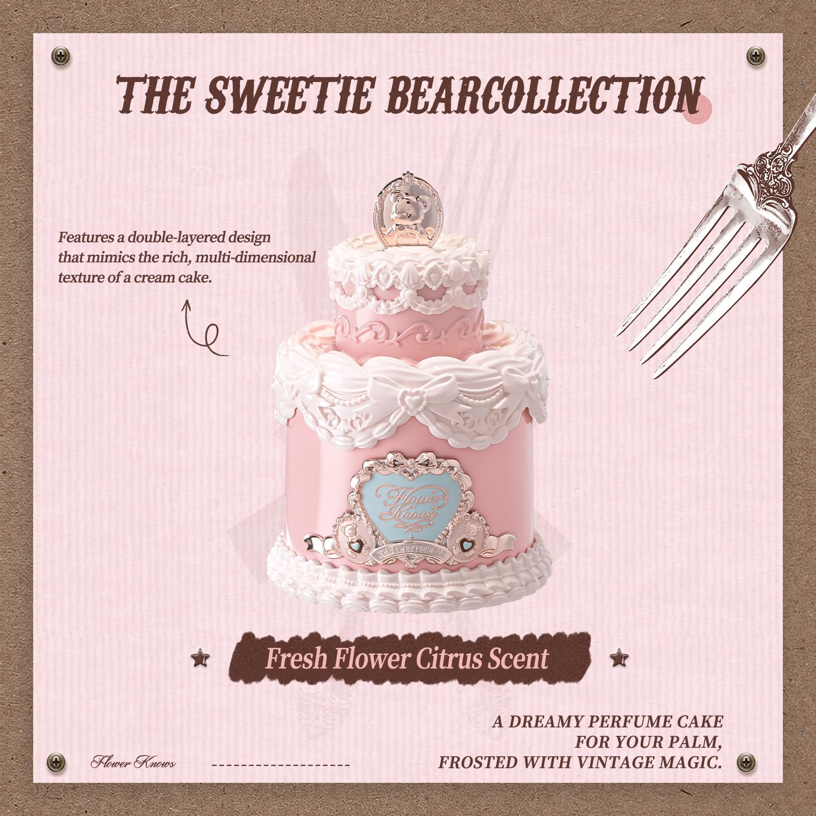 Flower Knows Sweetie Bear application guide at pulse points for lasting scent