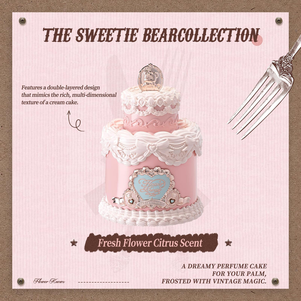Flower Knows Sweetie Bear application guide at pulse points for lasting scent