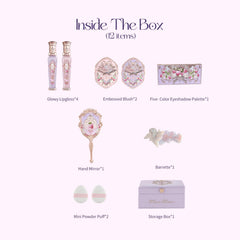 Flower Knows Violet Strawberry Rococo 5-Color Palette – versatile eye shades for day to night looks.