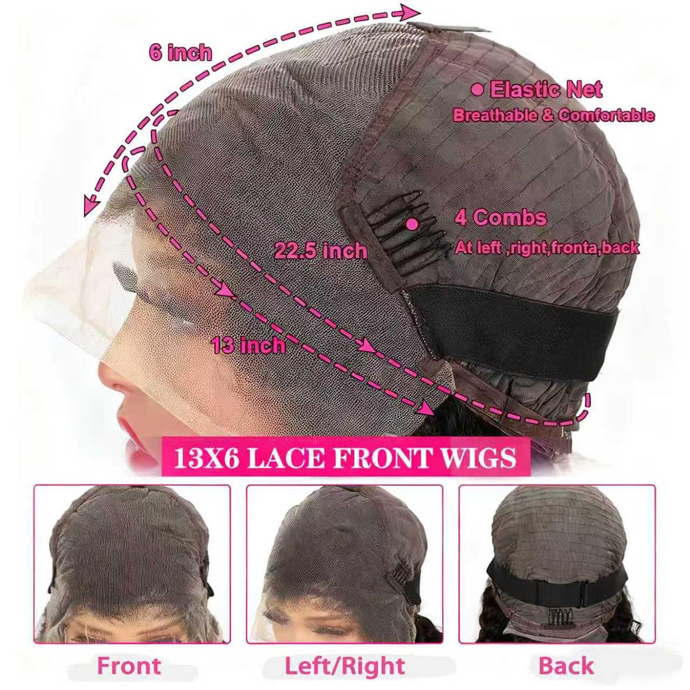 Flower Shadow water wave wig lace close-up showing seamless lace blend