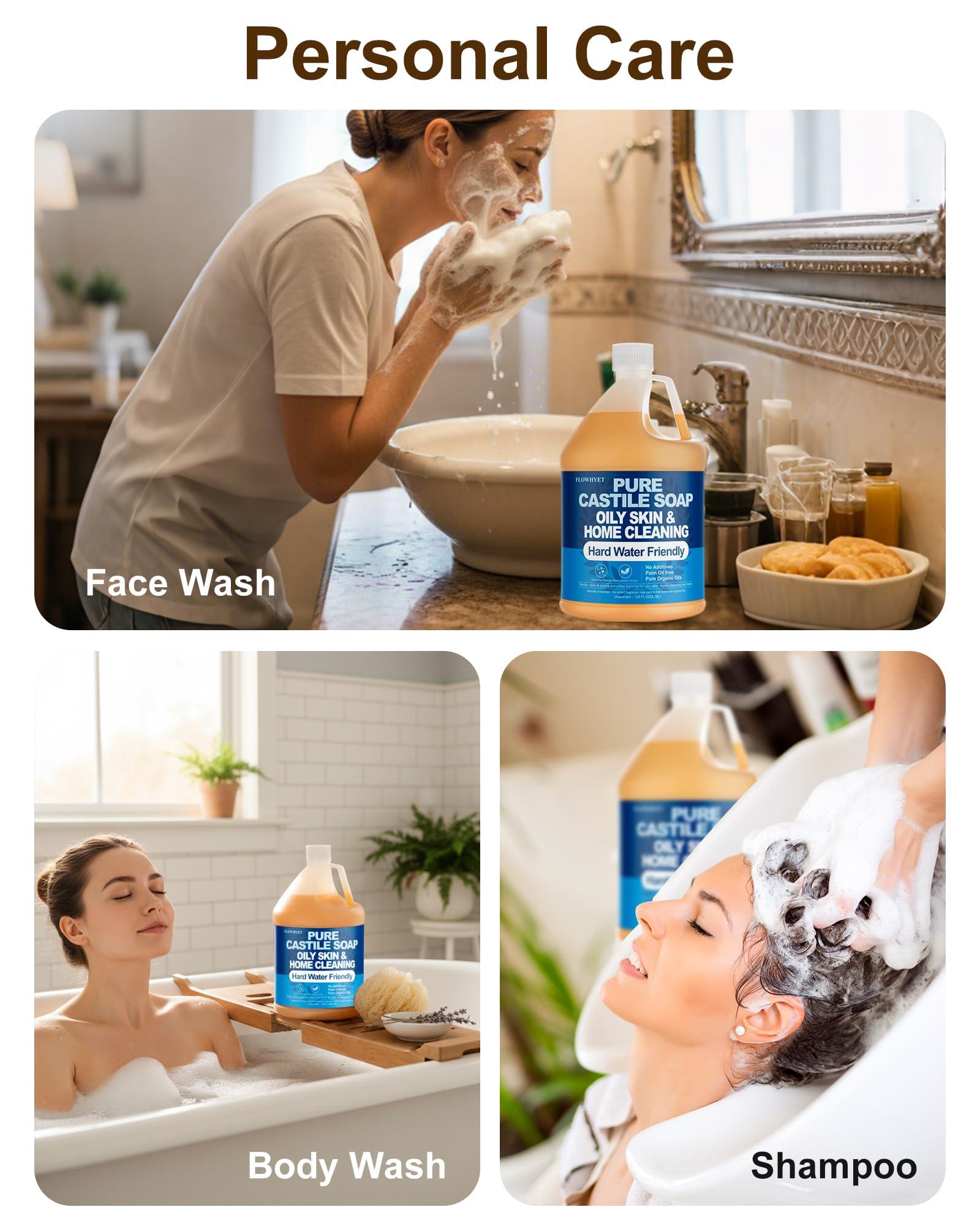 FLOWHYET concentrated castile soap delivering extended value
