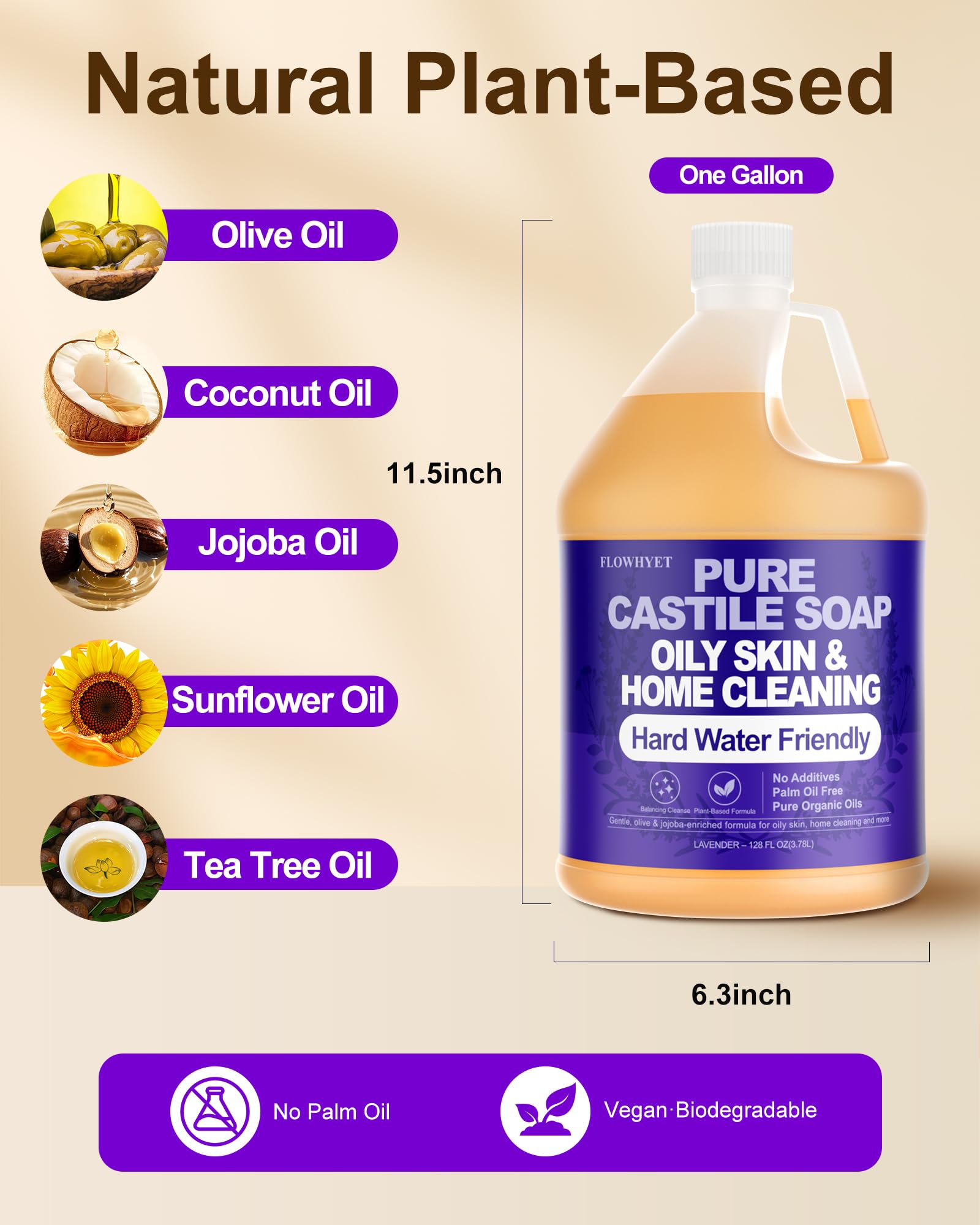FLOWHYET lavender aroma ambiance—calming scent during bath or shower.