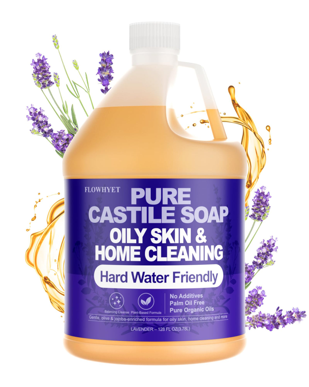 FLOWHYET lavender refill bottle offers a sustainable, cleansing option for daily use