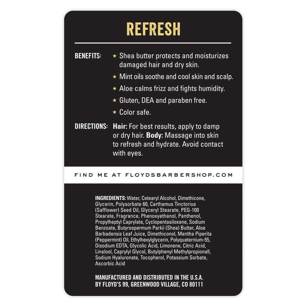Floyd's 99 Refresh bottle pump action, easy for quick daily conditioning