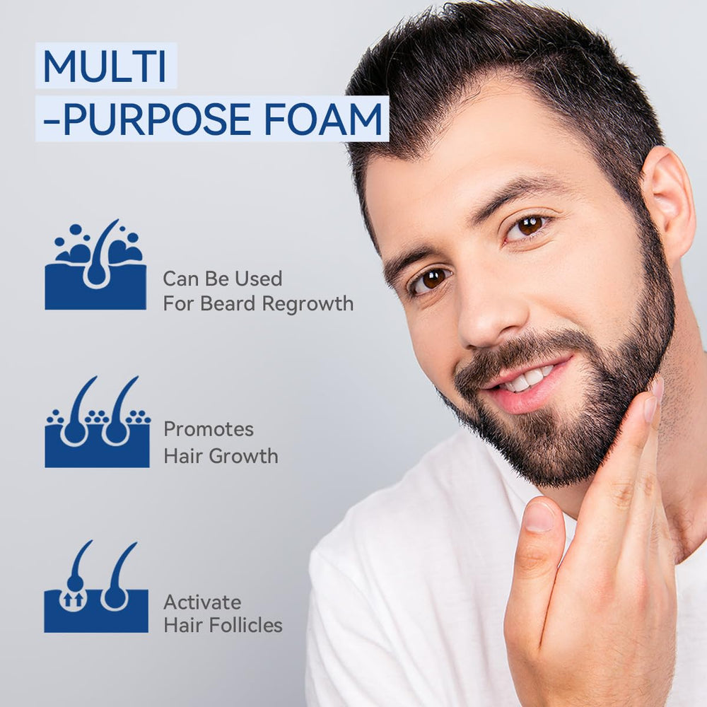 FluMisch Minoxidil Foam massage head aids gentle scalp care and absorption.