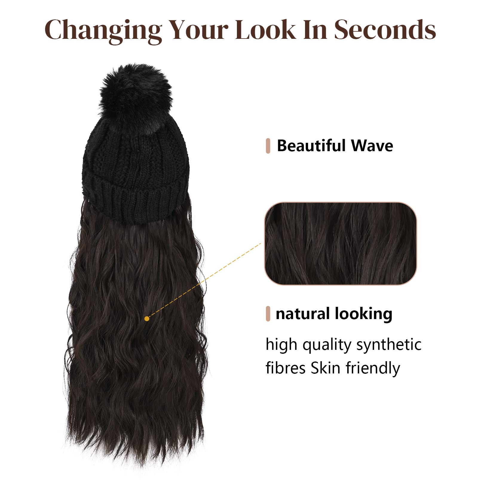 Flufymooz 20-inch extension blends naturally for fuller, effortless style.