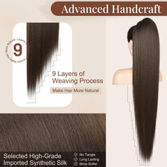 Flufymooz natural-looking ponytail mimics real hair for confident style.