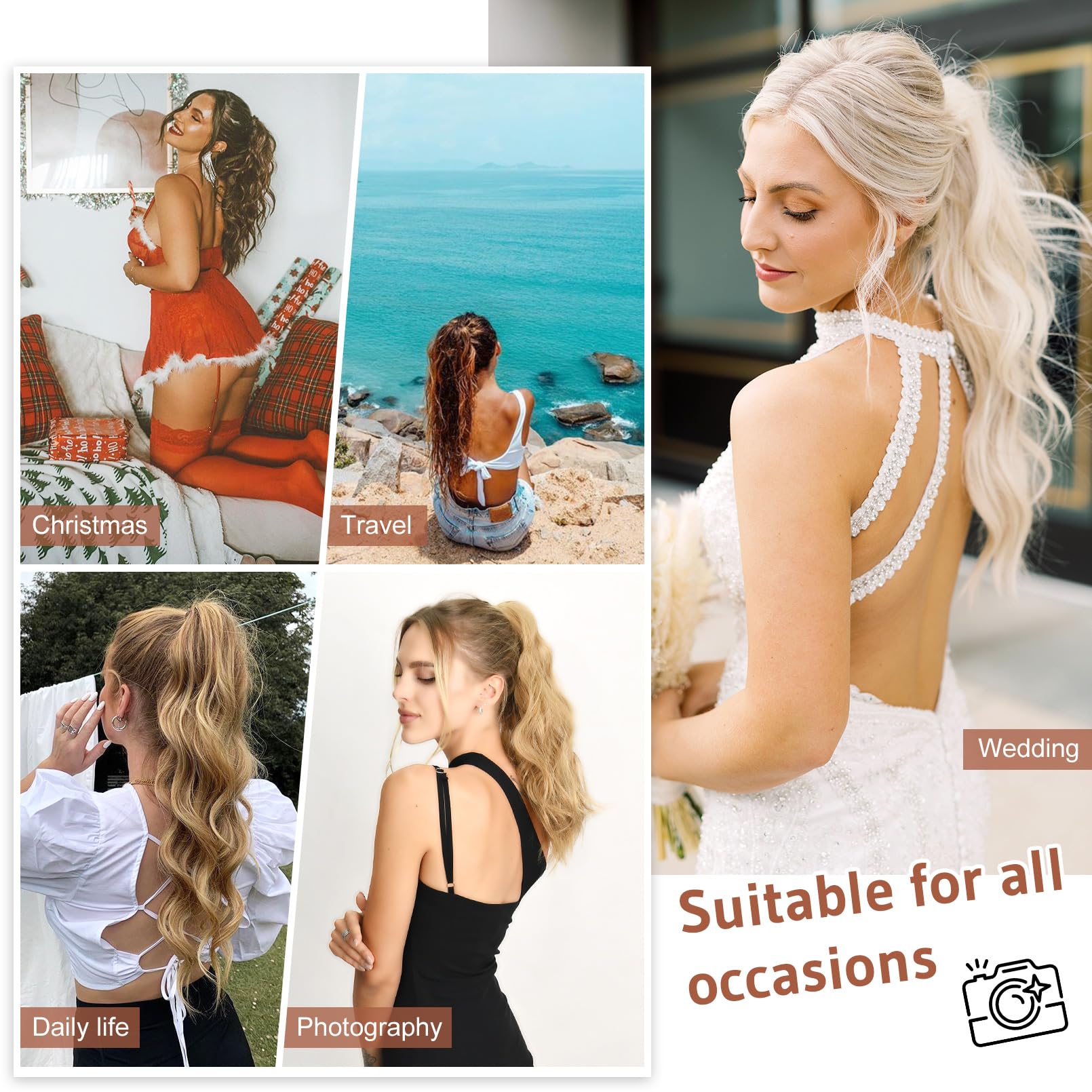 Maintenance tip: Flufymooz ponytail spray helps untangle and refresh.
