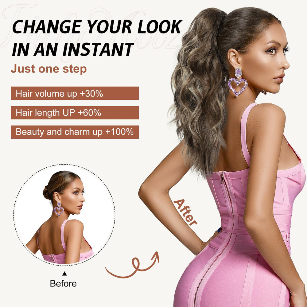Flufymooz ponytail on stage during a live performance for a polished look.