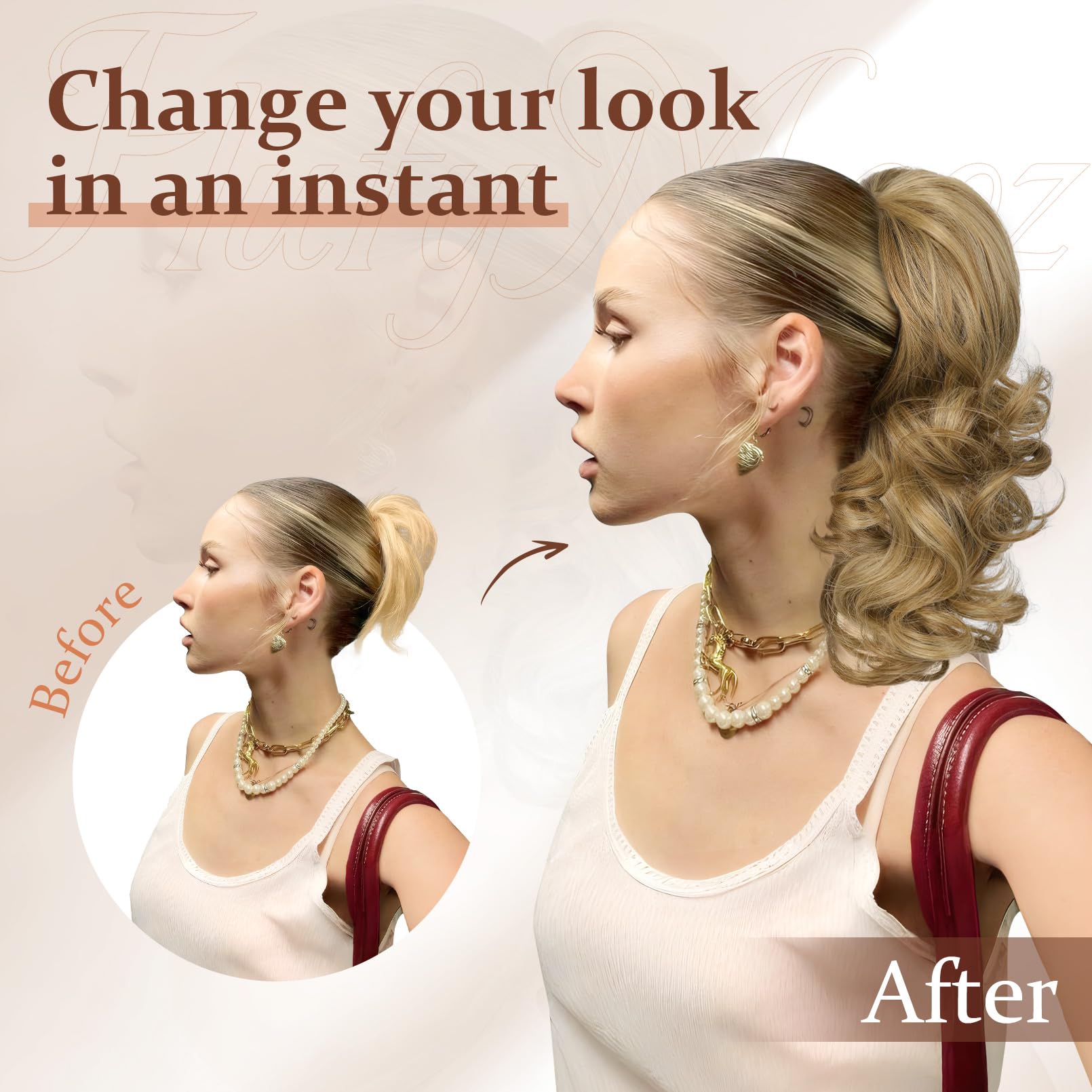Flufymooz hidden comb ensures secure fit for all-day wear.