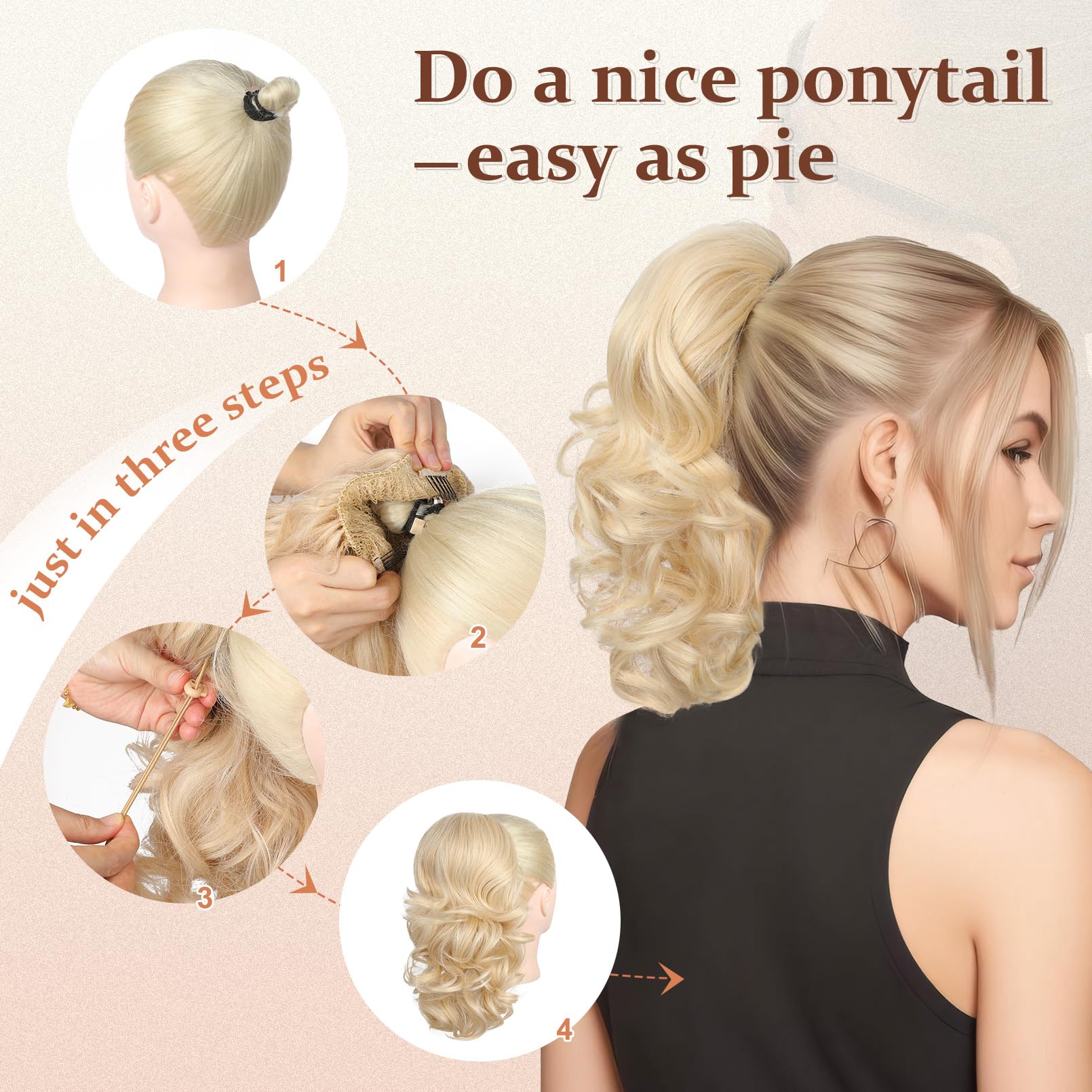 Flufymooz quick-attachment drawstring supports busy, seamless styling.