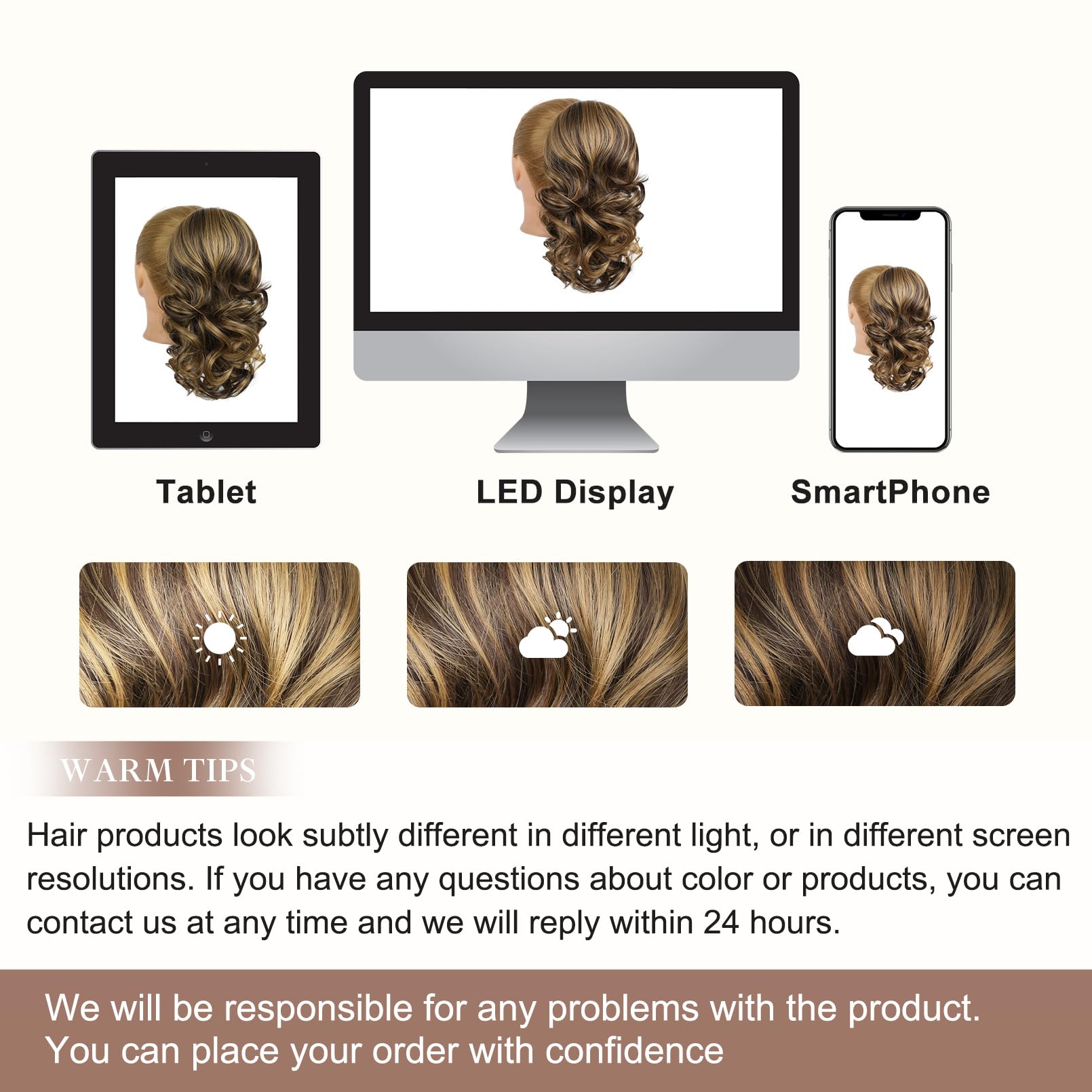 Flufymooz versatile ponytail for casual, formal, and fun looks.