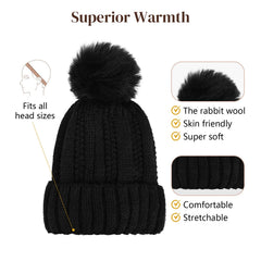 Flufymooz hat wig keeps your head warm on chilly days.