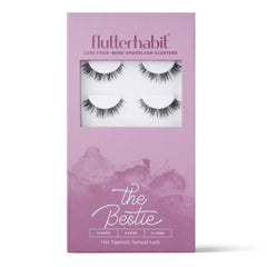 FlutterHabit Bestie Lash Clusters six-set kit for at-home salon results.