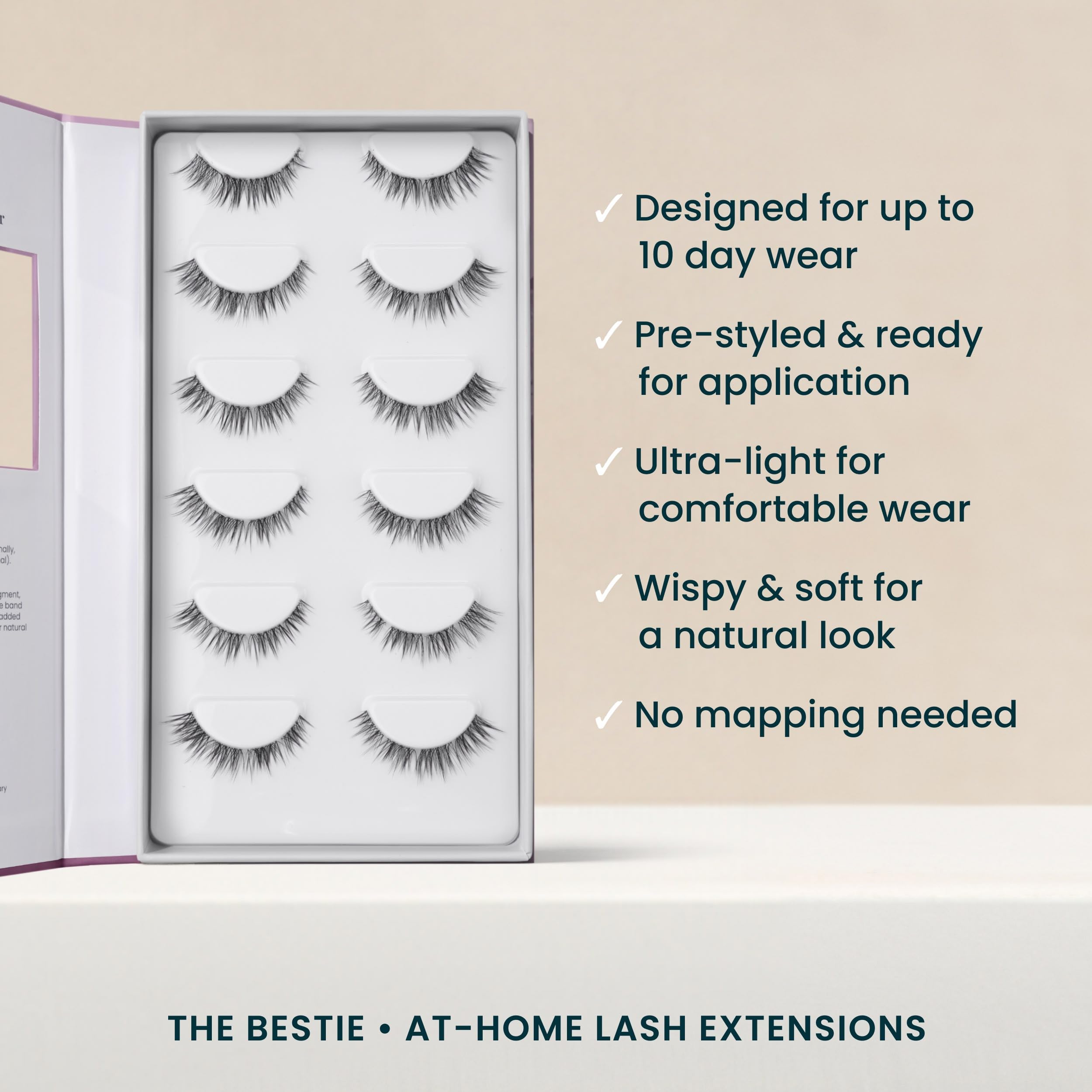 FlutterHabit Bestie Lash Clusters are durable and water-resistant with adhesive.