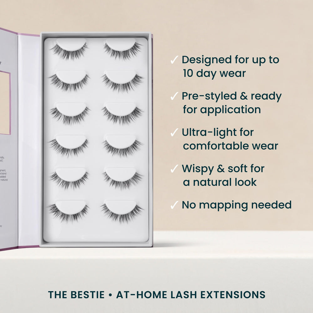FlutterHabit Bestie Lash Clusters are durable and water-resistant with adhesive.