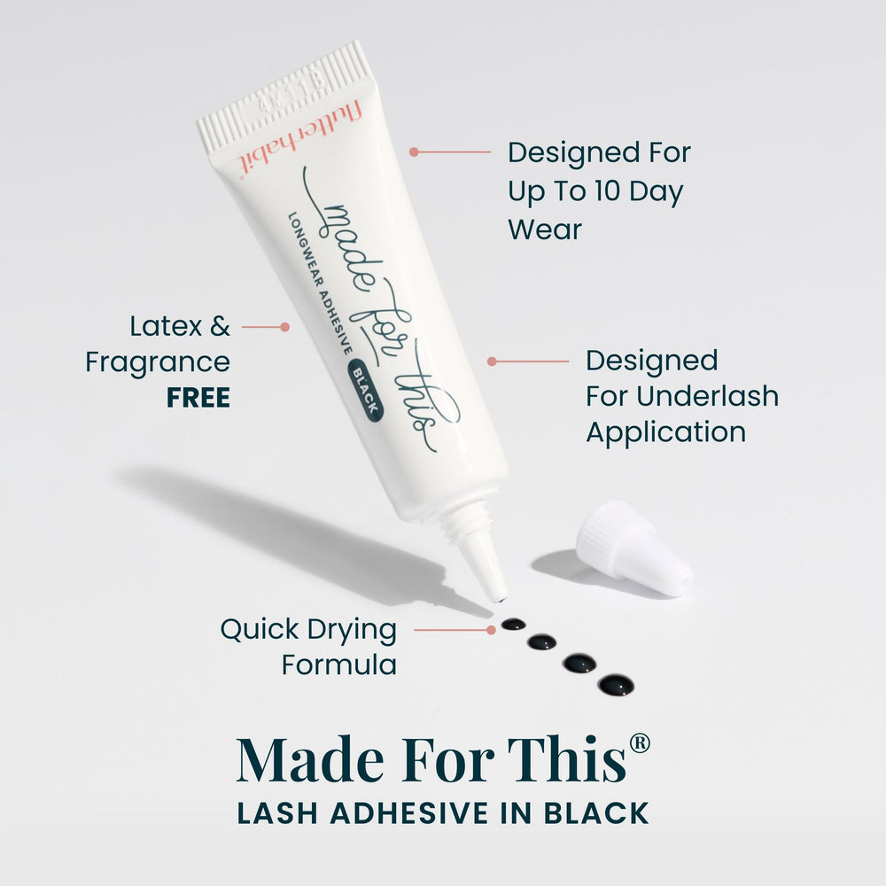 FlutterHabit Flirt Ready Set water-resistant lashes with proper adhesive.