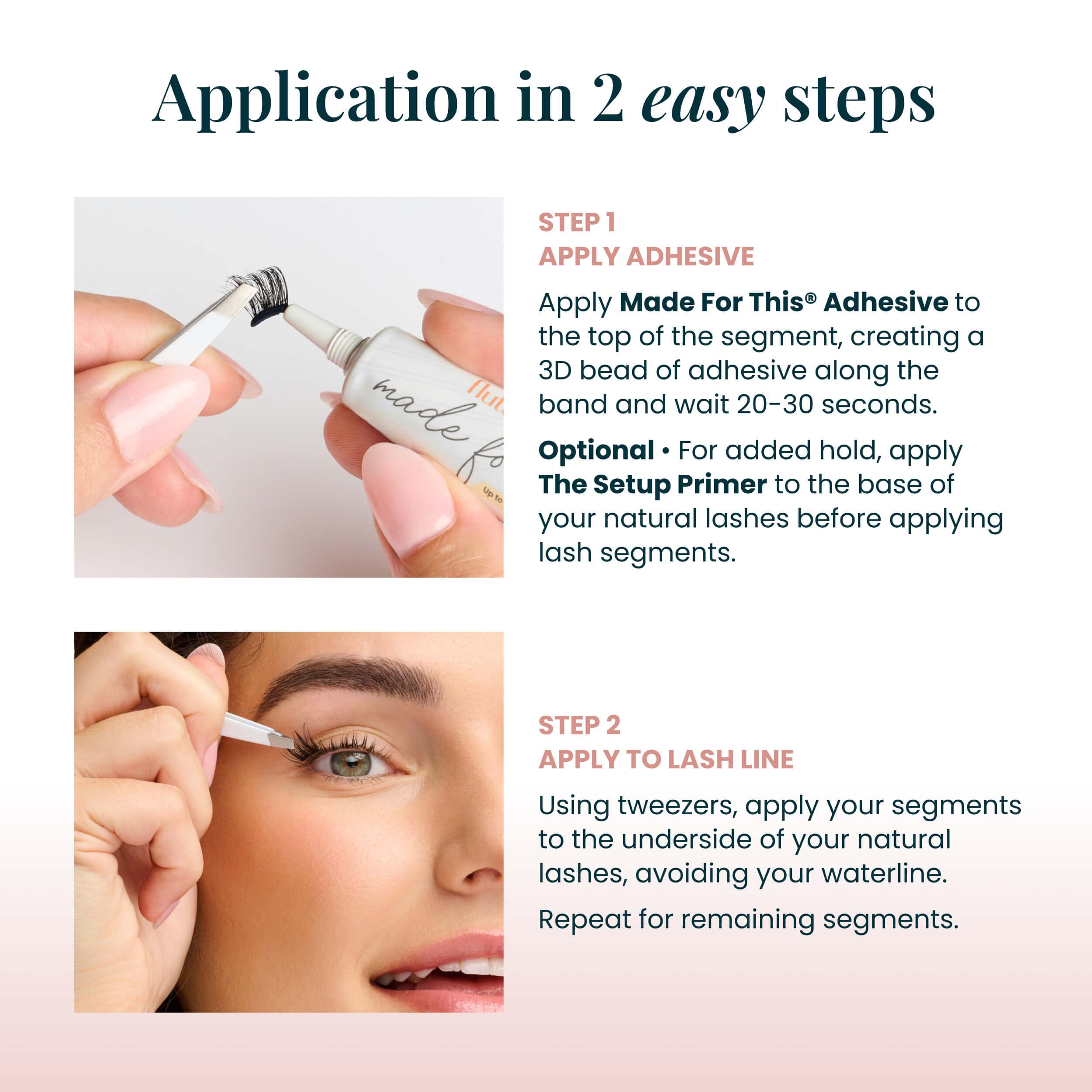 FlutterHabit natural-look DIY lashes on eye demonstrating subtle enhancement