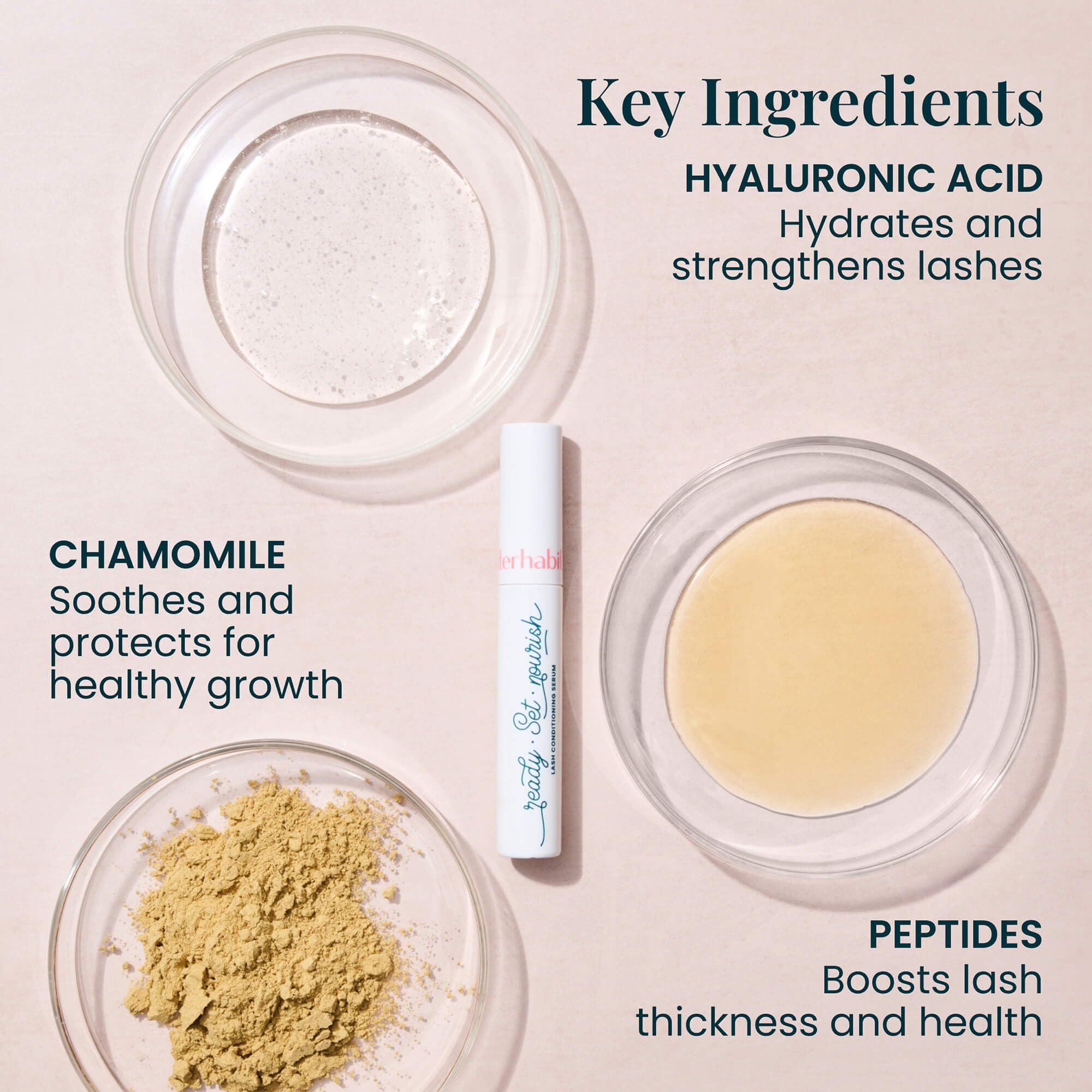 FlutterHabit serum safe around lash extensions for gentle care.