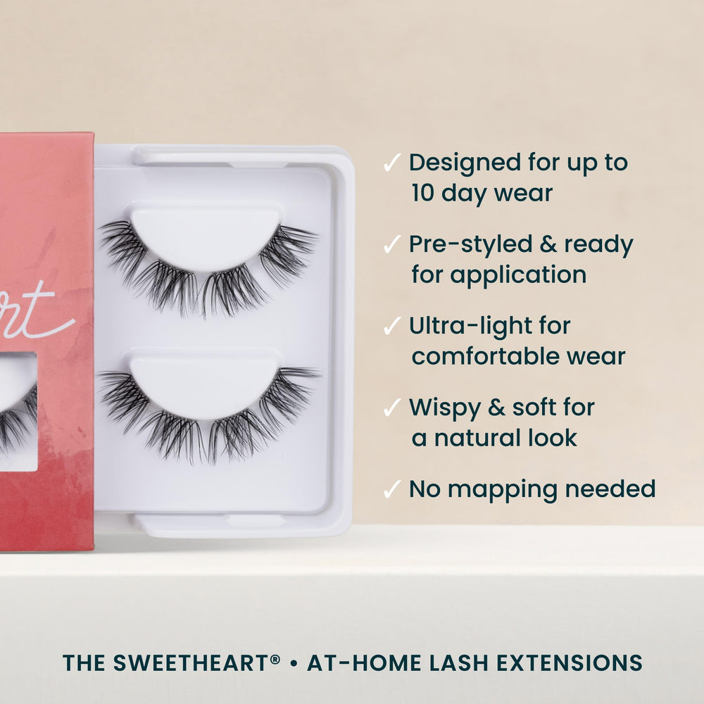 Packaging image of FlutterHabit Sweetheart Lashes ready for at-home styling.