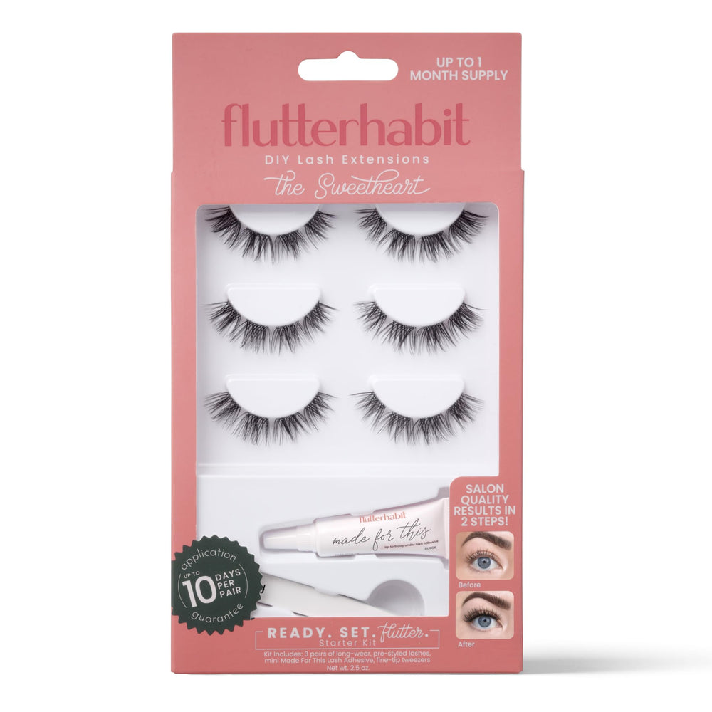 FlutterHabit Sweetheart Starter Kit lash set 1 for natural daytime enhancement