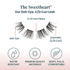 FlutterHabit Sweetheart Starter Kit lash set 3 for denser, dramatic effect