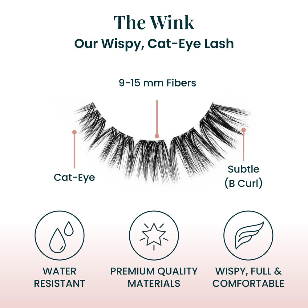 FlutterHabit The Wink Lashes lightweight materials provide comfortable, long-lasting wear.