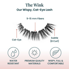 FlutterHabit The Wink Lashes lightweight materials provide comfortable, long-lasting wear.