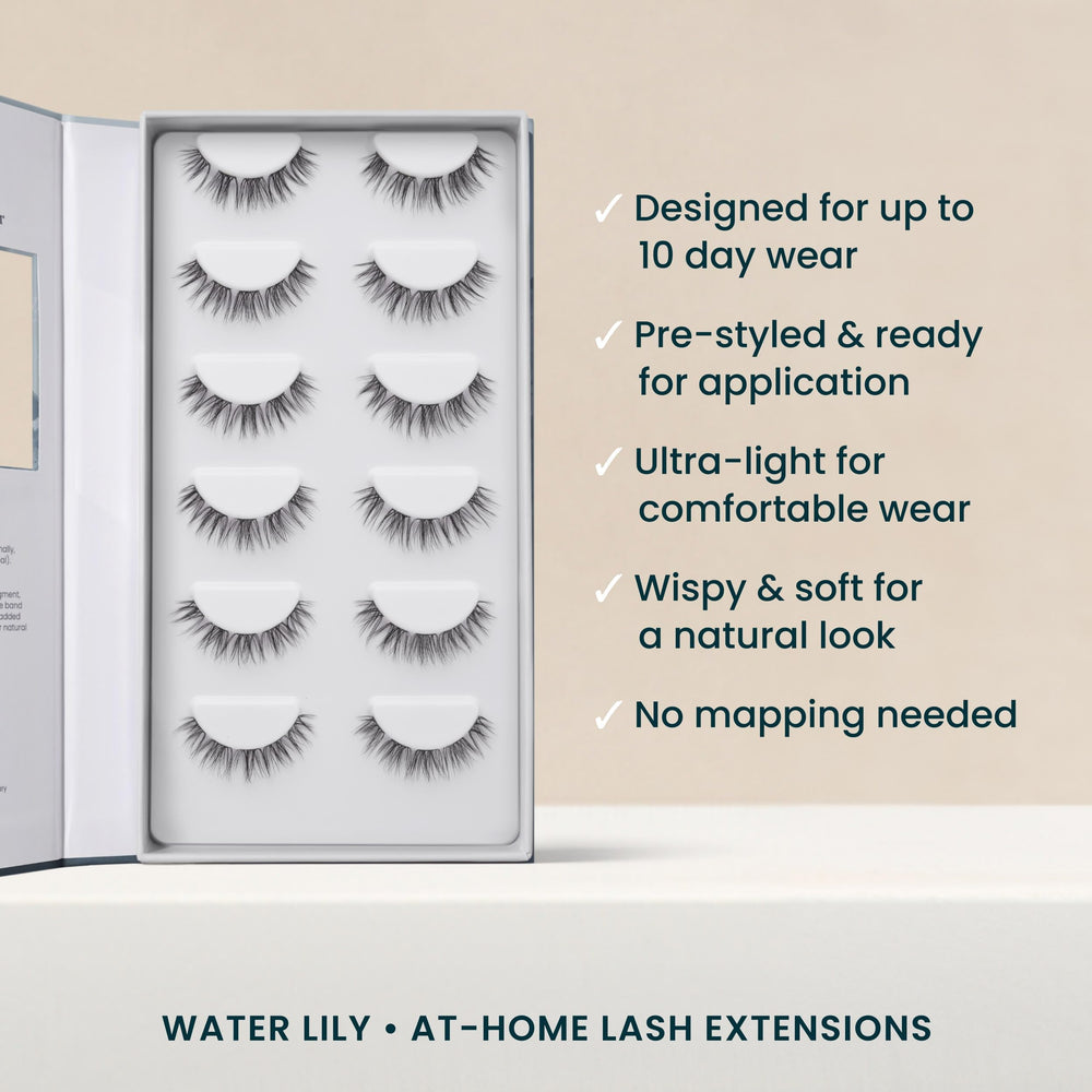 FlutterHabit Water Lily Lash Clusters lightweight materials blending with natural lashes