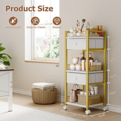 Flycity cosmetic cart with 5-tier shelves keeps skincare and perfumes neatly organized.