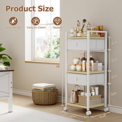 Flycity makeup cart reinforced frame supports sturdy load bearing and stability.